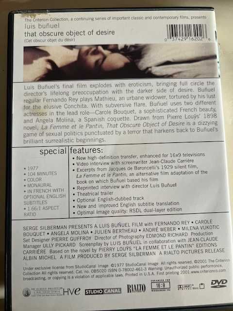 Este Obscuro Objecto do Desejo de Luis Buñuel, Criterion Edition