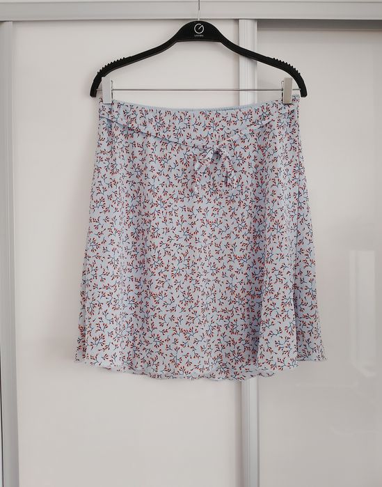 Rozkloszowana błękitna spódnica w kwiatki rozmiar 40/42 Blue motion 
D