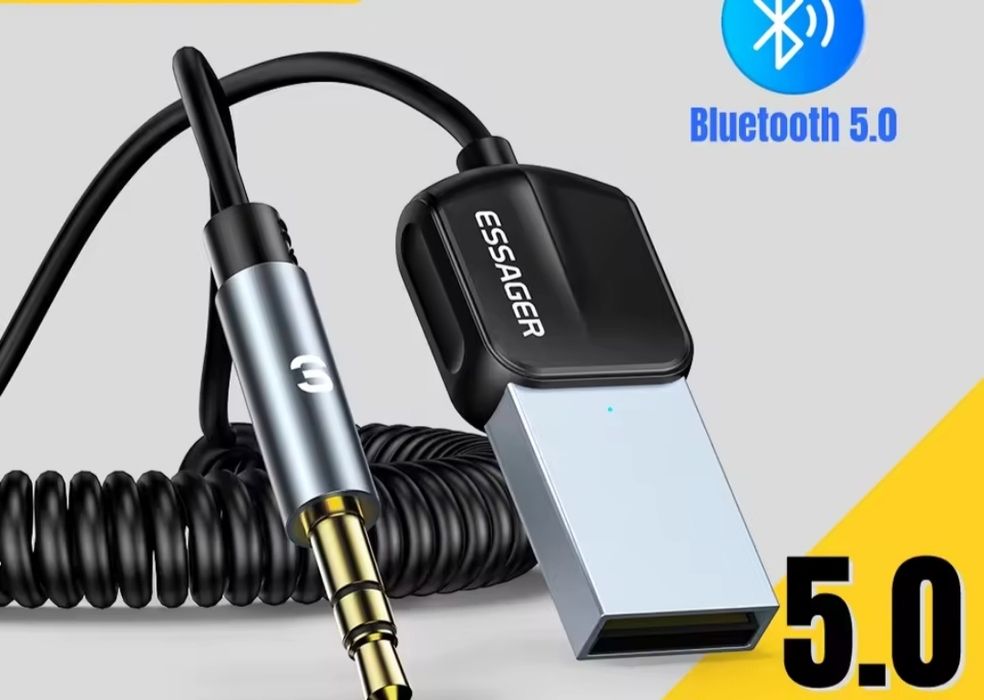 Bluetooth usb трансмітер Essager стерео адаптер AUX FM модулятор