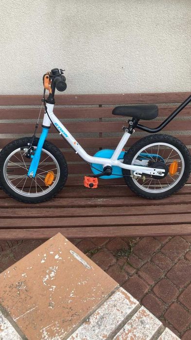 rowerek Btwin biały koła 14 cali