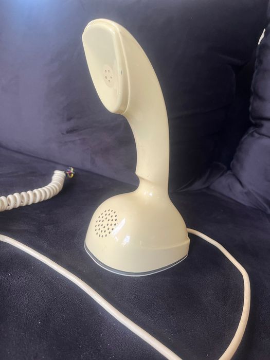 Szwedzki Duński telefon Vintage Ericsson banan lata 60te/70te bakelit