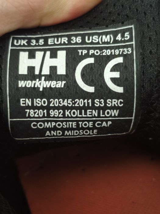 Buty robocze HELLY HANSEN ki  rozm 36 wkł 26 cm