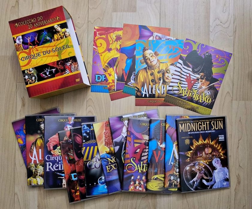 Cirque du Soleil - 20° Aniversário (12 DVDs e 6 postais)