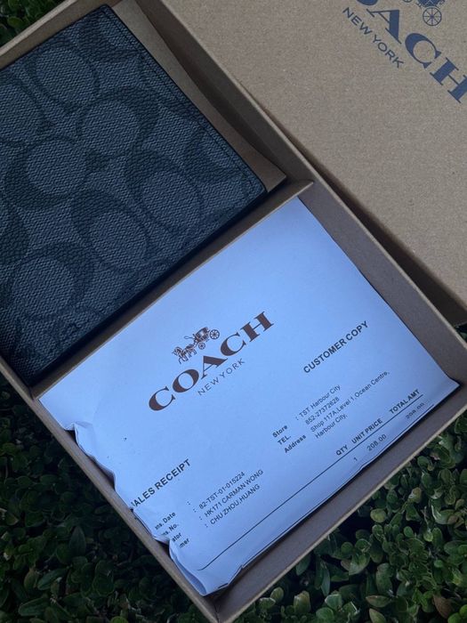 Подарунковий набір Coach New York набор подарочный Коач кошелек ремень