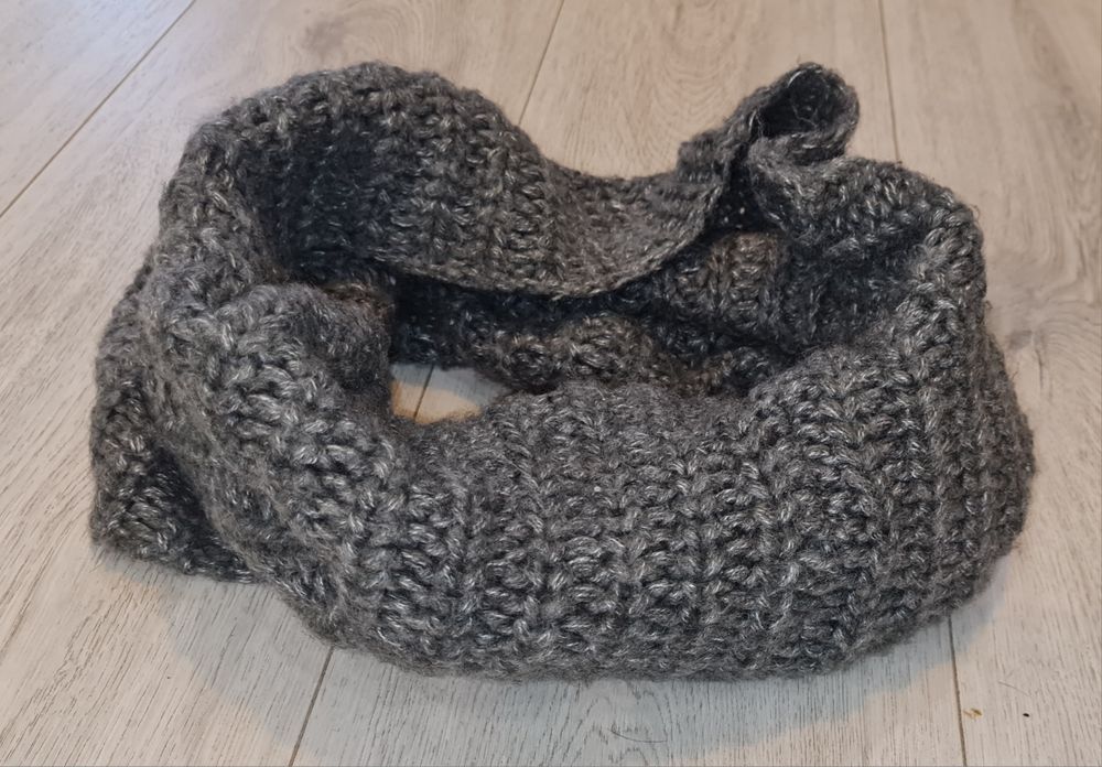 Szalik wełniany komin damski szary H&M