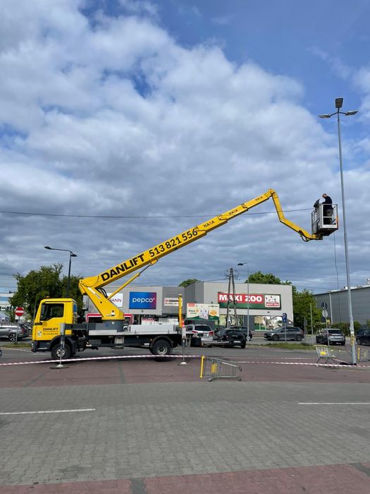 Podnośnik koszowy, zwyżka, wysięgnik od 18 do 70m, wynajem 24h