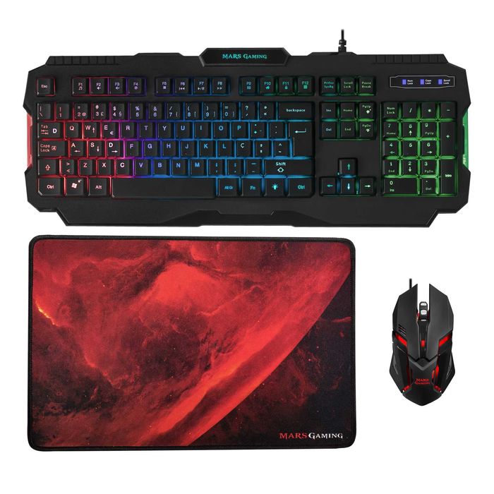 Teclado Gaming MARS MCP118PORTU (Membrana - Português - Preto)