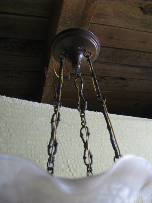 Zabytkowy żyrandol mosiężny 5 ramion stan BDB. Opalenica