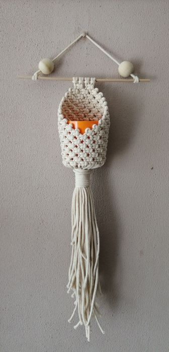 Osłonka makrama beż