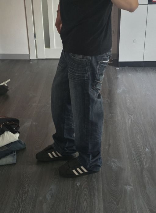 прямі джинси з гарними фейдами straight faded jeans sk8 y2k dc ск8 у2к дс