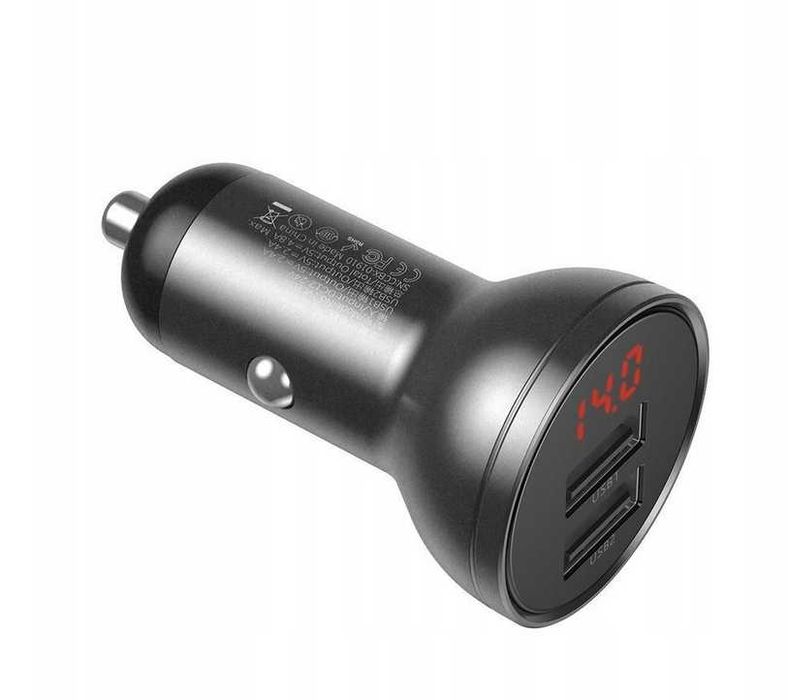 Ładowarka samochodowa 4.8A + kabel 3w1 1,2m