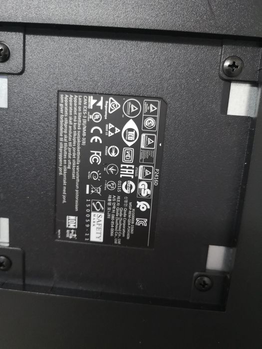 Monitor Dell P2416D na części