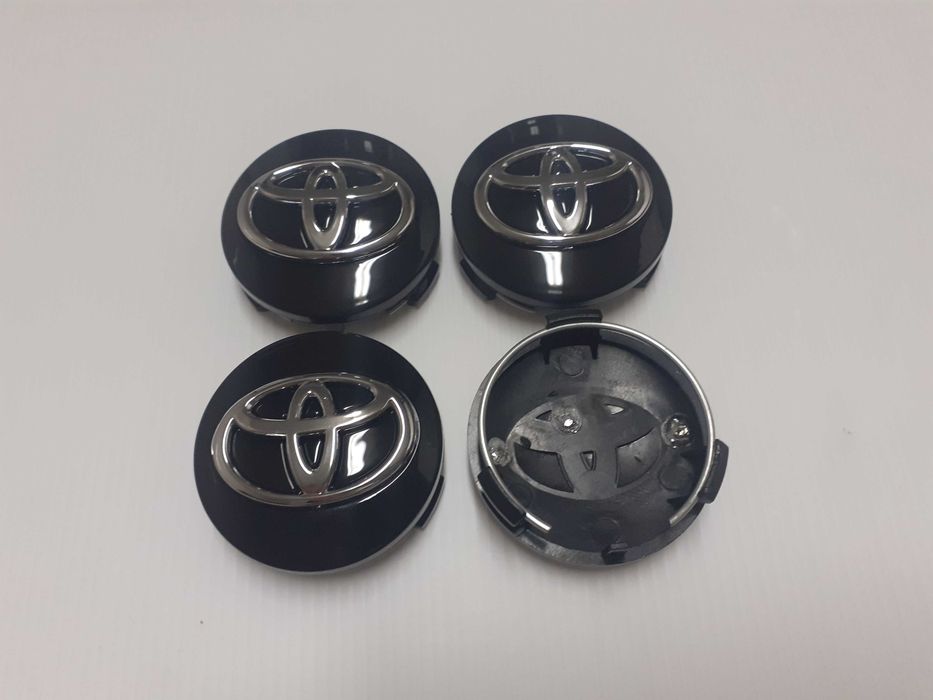 Centros/tampas de jante completos Toyota com 57, 60, 62, 65 e 68 mm