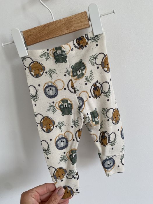 Legginsy name it 50/56 wełna merino zwierzątka
