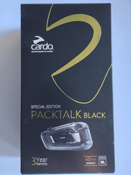 CARDO PACKTALK Black interkom motocyklowy, JBL, DMC,