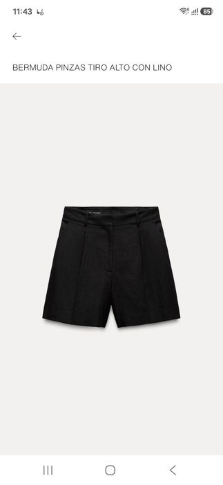 Льняні шорти бермуди zara