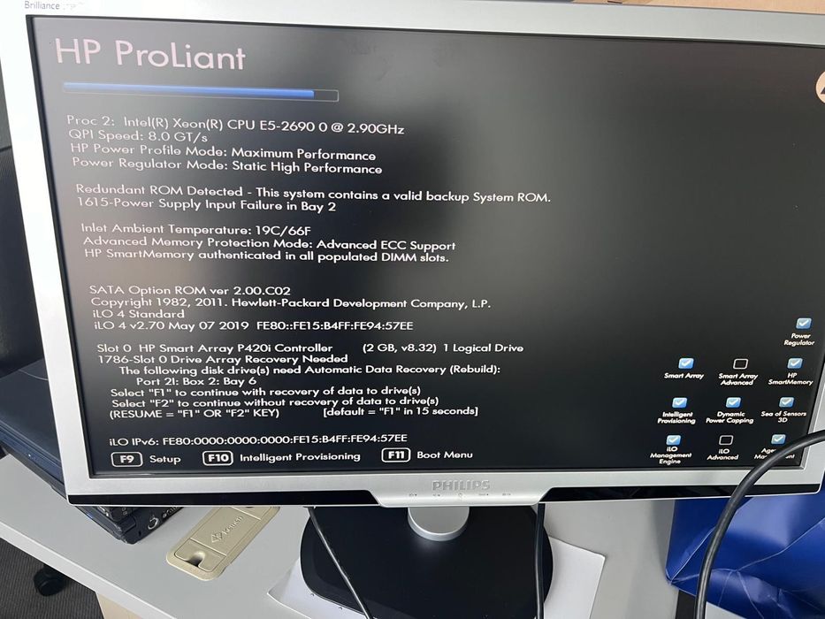 Servidor DL380 G8 - 96GB de RAM - Dual Xenon E5-1690 2.9Ghz