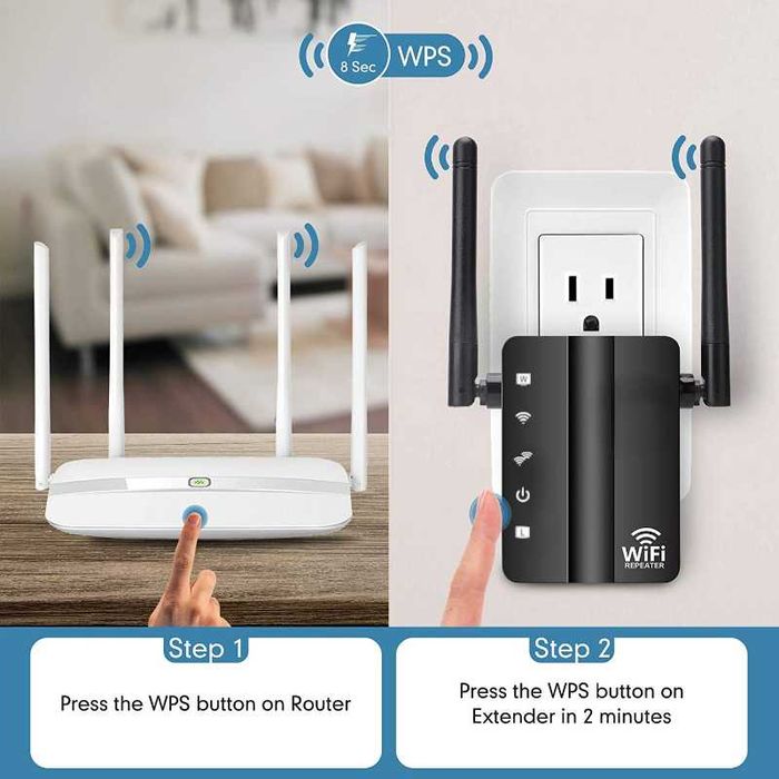 2 em 1 câmera de vigilância oculta + extensor de alcance wifi