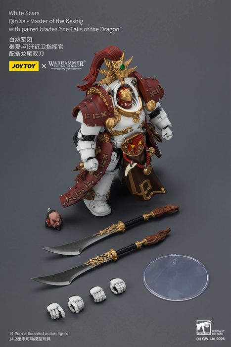 Фігурка Warhammer 40k White Scars Qin Xa-Master of the Keshig 1/18