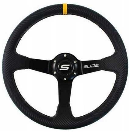 KIEROWNICA Sportowa SLIDE Wzór Carbon Pasek Żółty Szary Sklep Warszawa