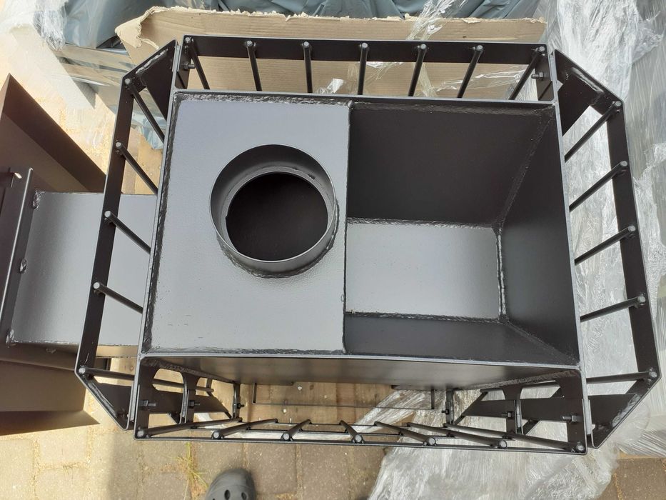 Tunelowy uniwersalny piec do sauny opalany drewnem  do 26 m3 korpus8mm