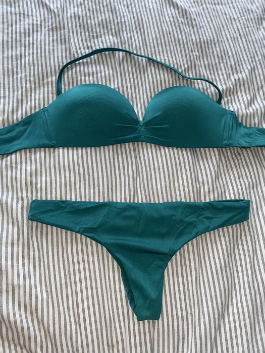zielone bikini stroj kapielowy kostium kapielowy s m 75c