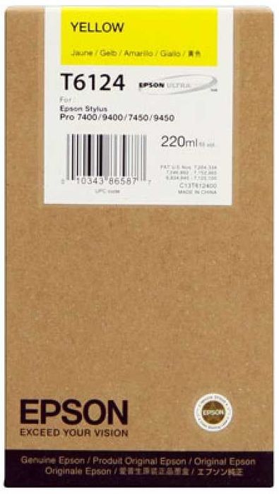 Tinteiro Epson T6124 Amarelo