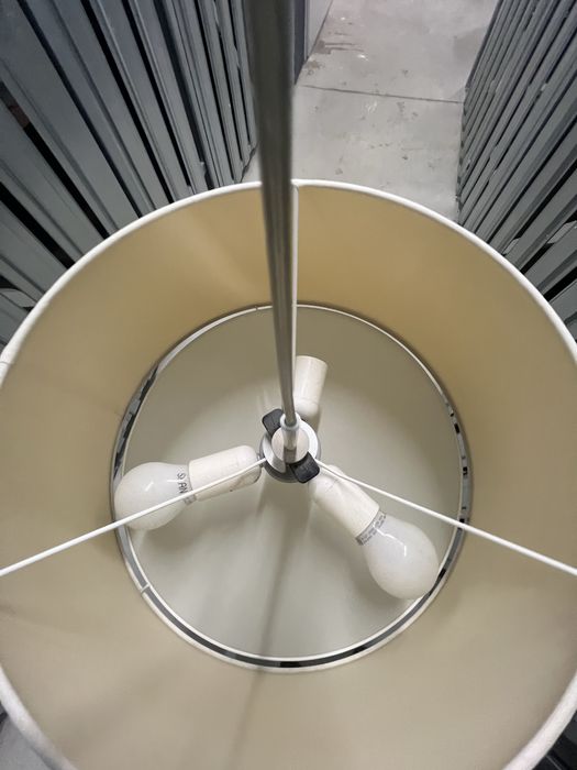 Dwie Lampy materiałowe kremowe