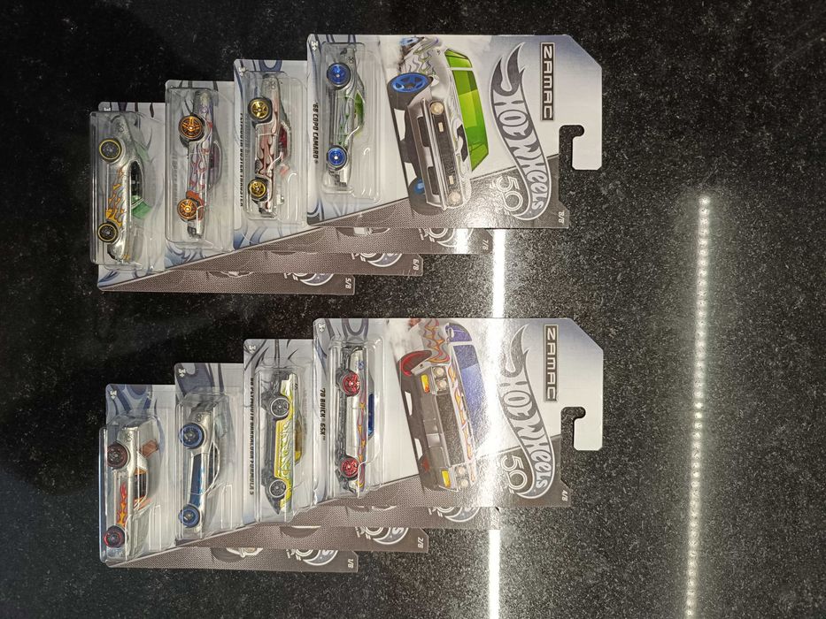 Hot Wheels Zamac 50º Aniversário conjunto completo 8 carros
