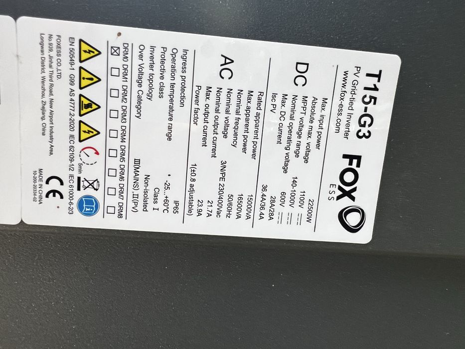 Falownik FoxEss 15kw