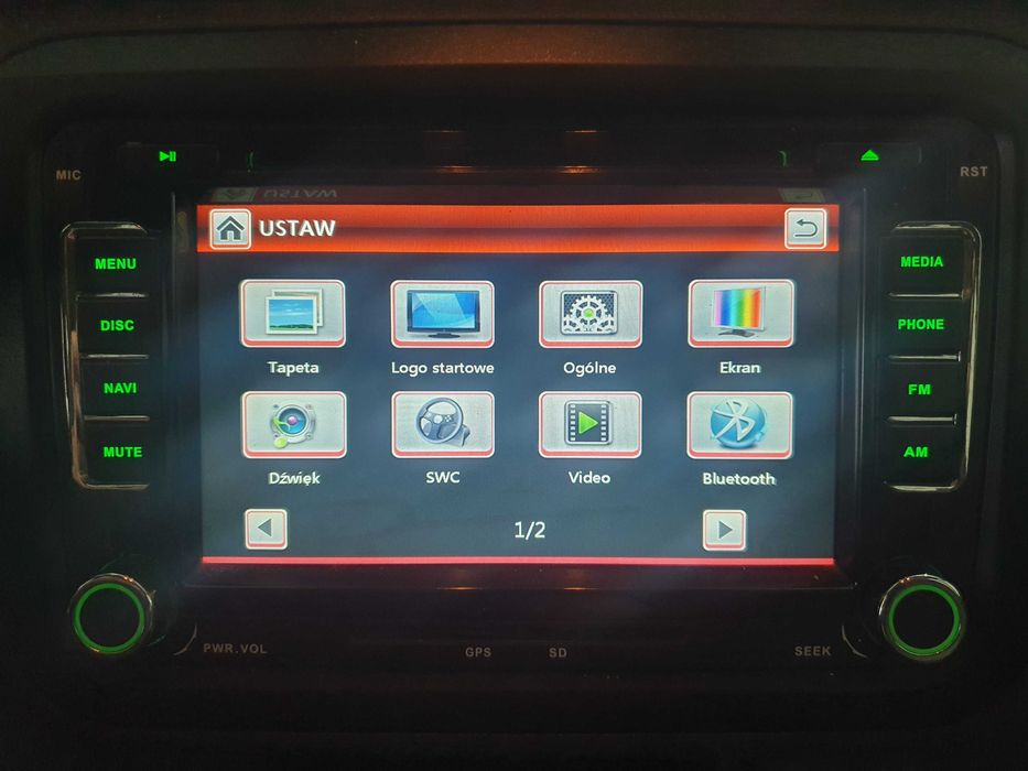 Radio 2 din Skoda Fabia 2 navi usb sd sprawne