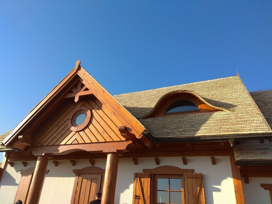Gont Osikowy Wiór Drewniany Dachy z Gontów Osikowych