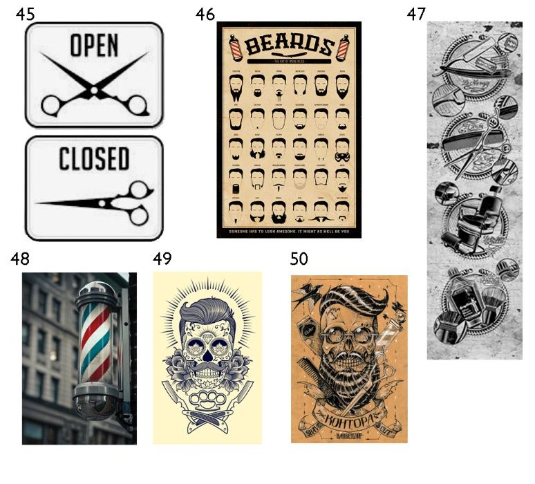 Quadros em PVC Barbearia
