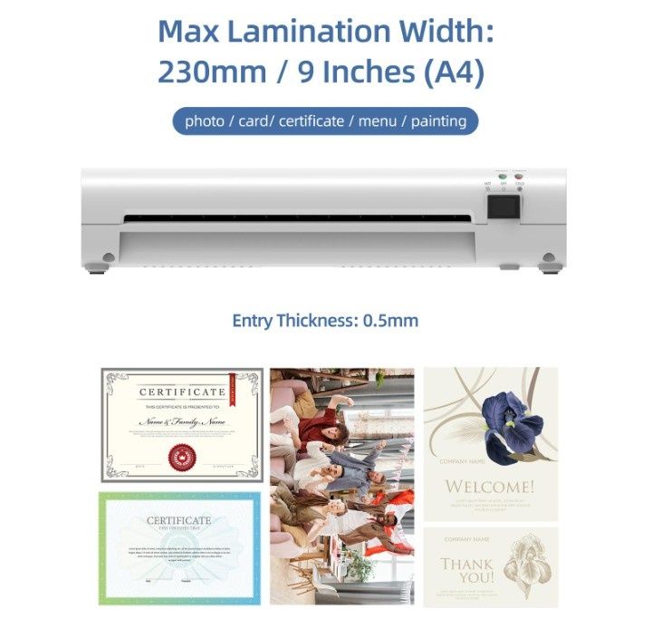 Ламинатор А4, 9 дюймов, Термальный ламинатор