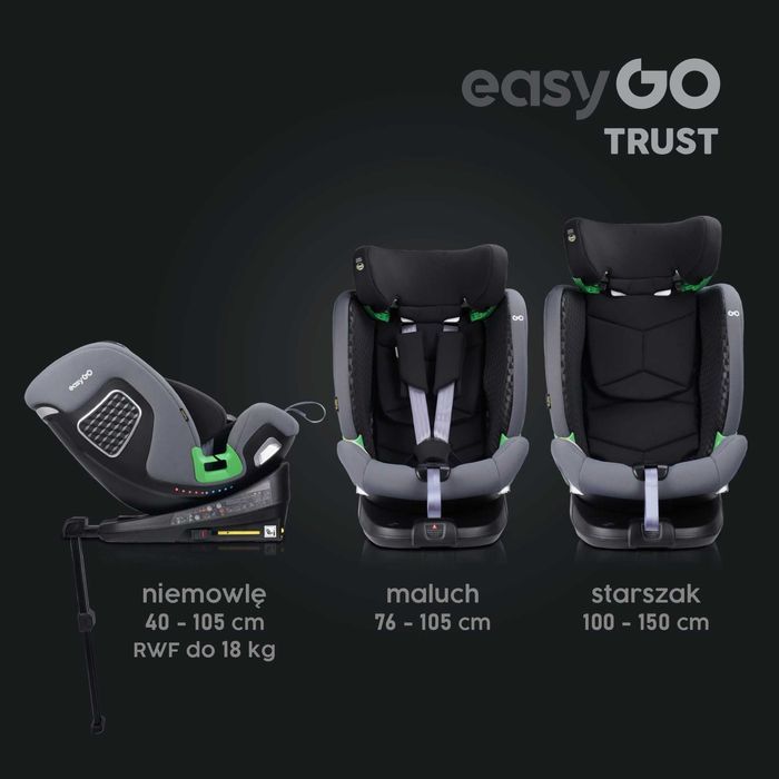 Nowy fotel samochodowy obrotowy isofix I-size Sklep NW