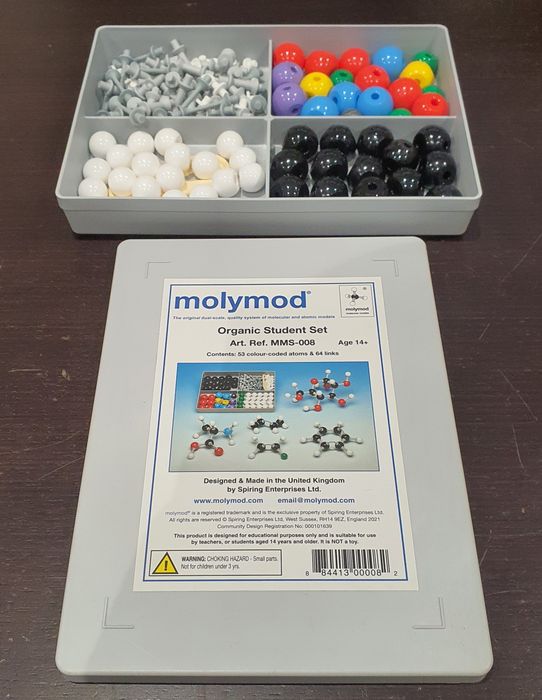 Molymod, set para estudo de átomos e as suas ligações.