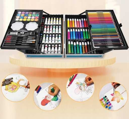 Zestaw Artystyczny dla Dzieci z Walizką Niebieski 145 elementów