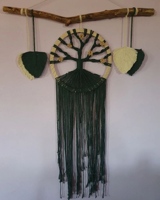 Painel caça sonhos macrame e crochet