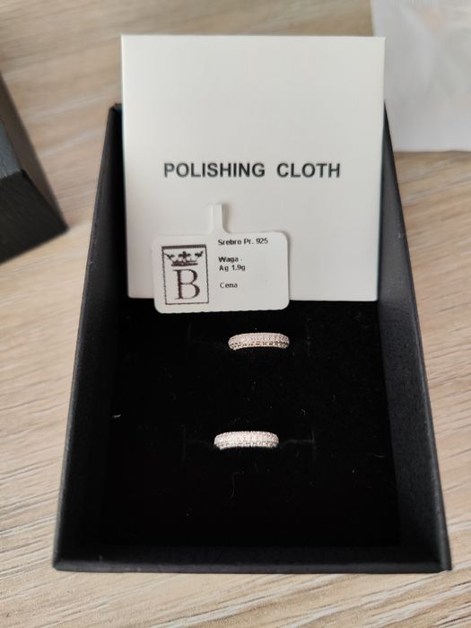 Kolczyki kółka srebrne próba 925/ Nowe