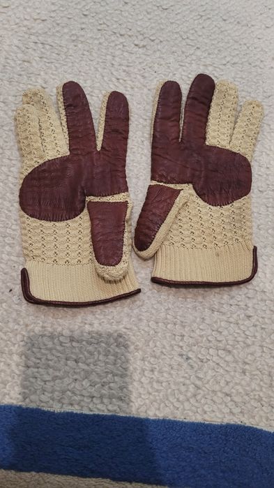 Rękawiczki skórzano bawełniane samochodowe