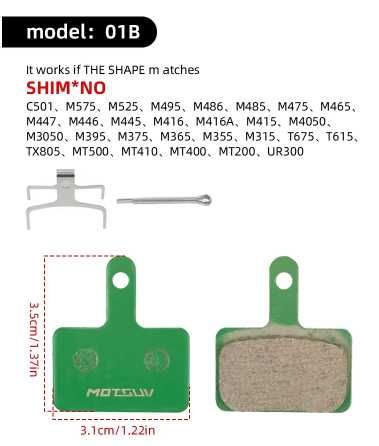 Pastilhas Cerâmicas de Travões para Bicicleta ou Trotineta.
