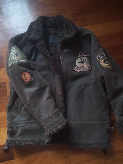 Kurtka skórzana pilotka Guess