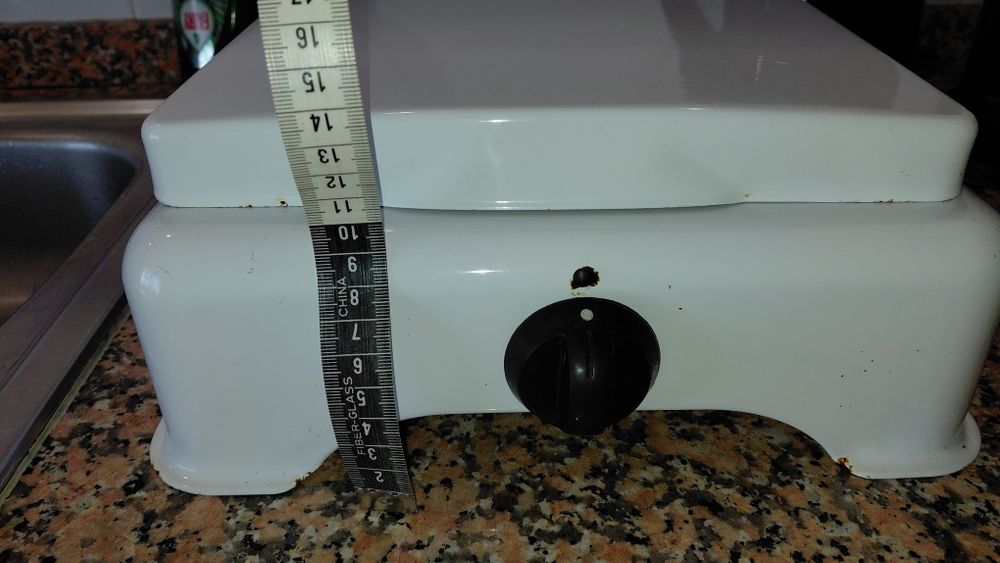 Fogão portátil com tampa