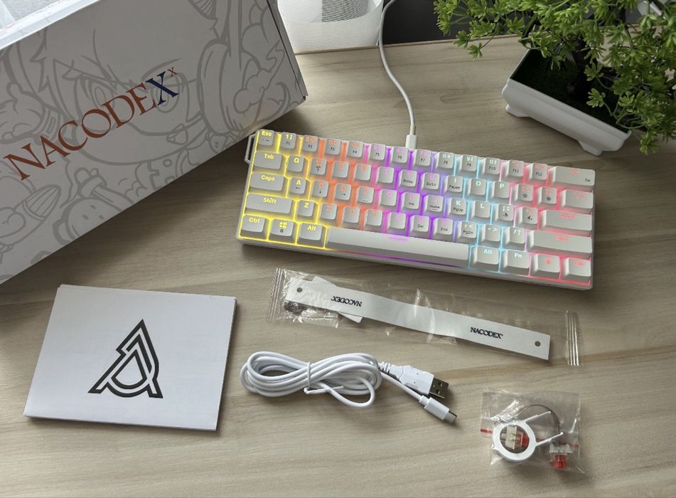 ajazz nk 61 white and black