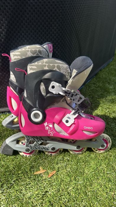 Patins em linha Oxelo + Capacete + Proteções