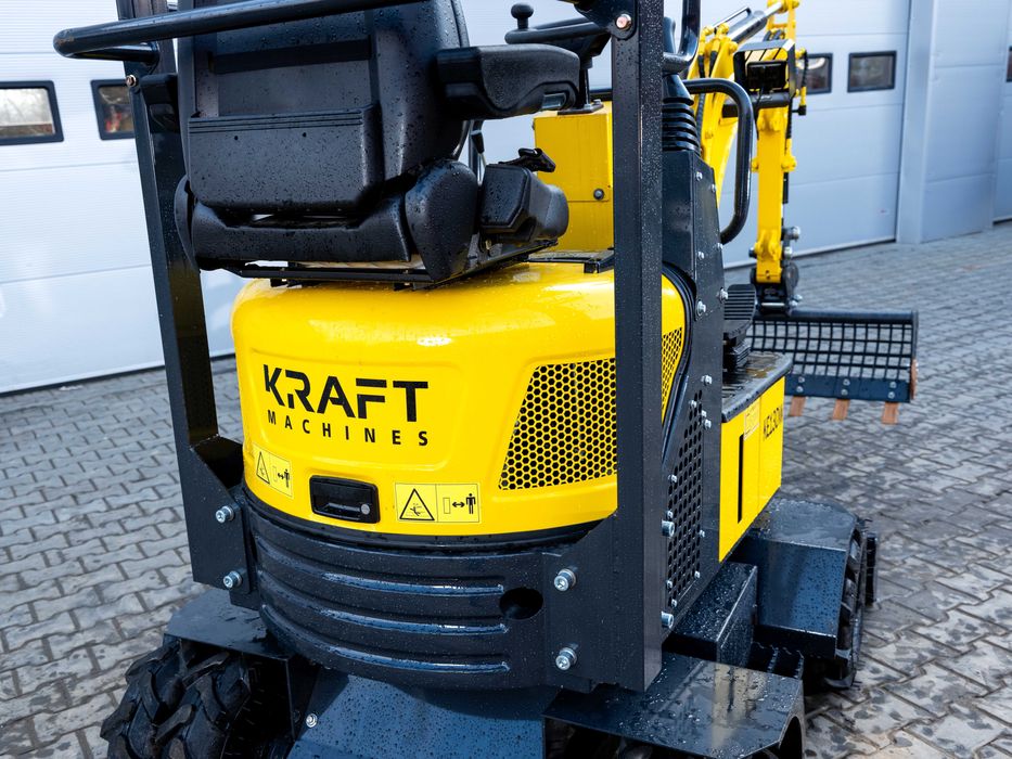 Mini-koparka KOŁOWA KRAFT KEW13DW Transport OSPRZĘT Zestaw Łyżek NOWA