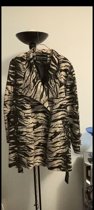 Плащ с принтом L-XXL.Плащ  тренч в свободном стиле оверсайз животный принт леопард зебра 50 размер.Куртка