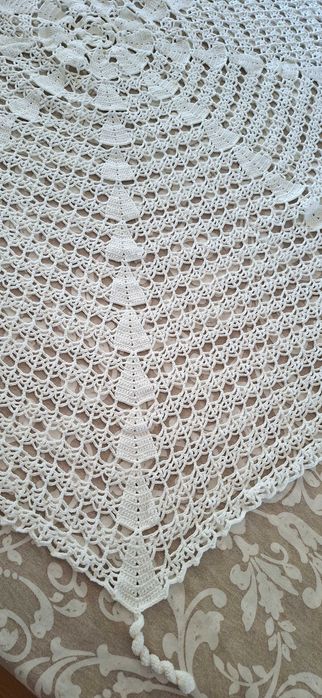 Toalha de crochet feita à mão