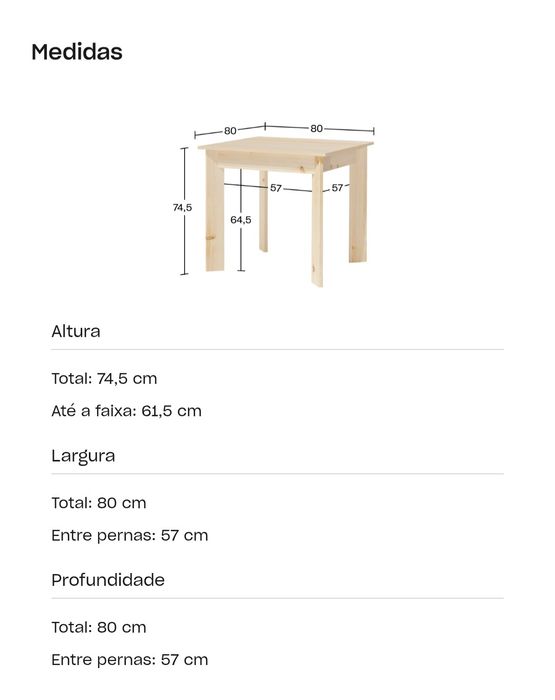 Mesa e bancos LUFE