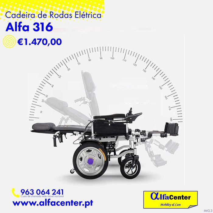 Cadeira de rodas elétrica Alfa 316 - NOVA